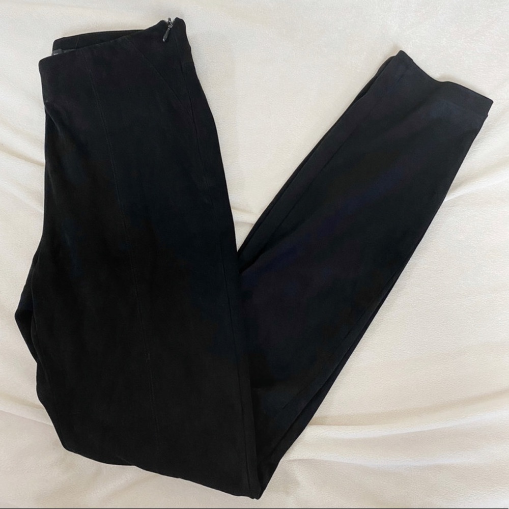 Zara Black Faux Suede Legging Pants Small